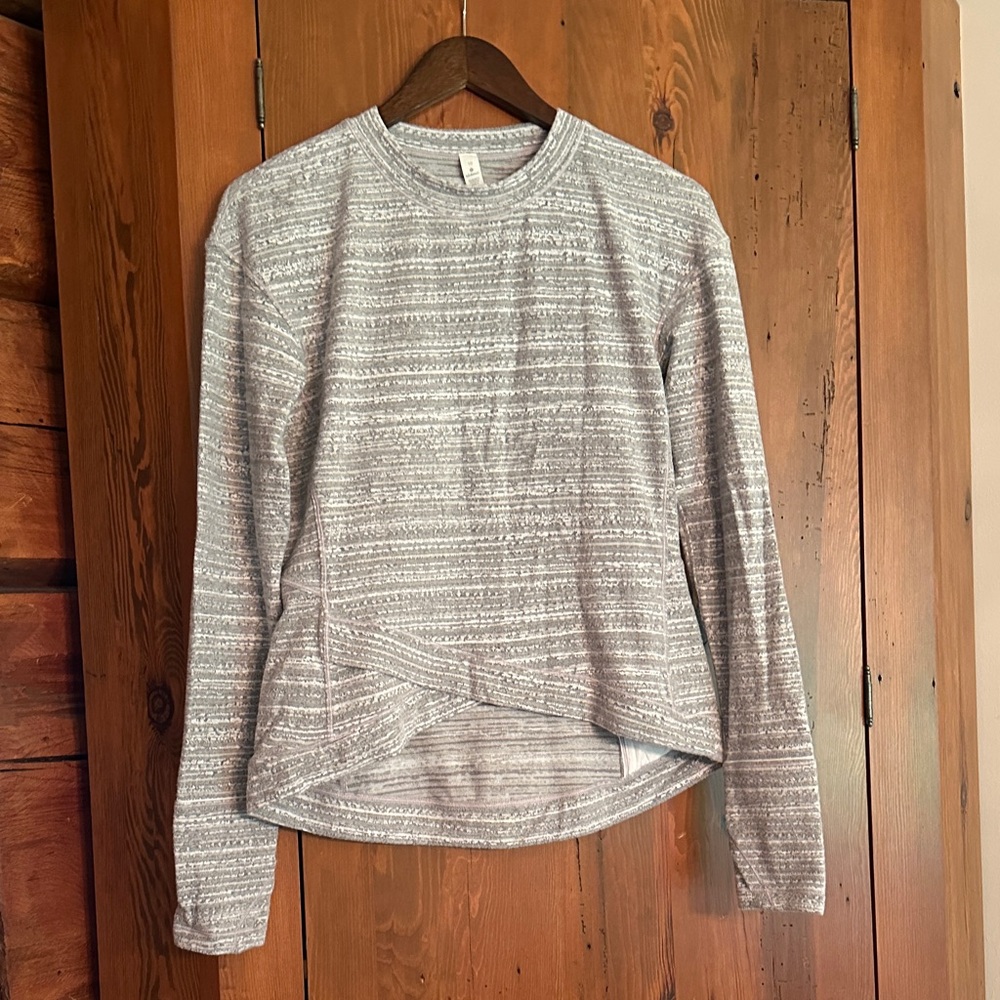 Lululemon Athletica Light Gray Patterned Sweatshirt